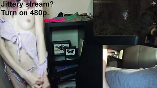 Twitch Girls: Petite gamergirl begins to strip during her gaming stream #3