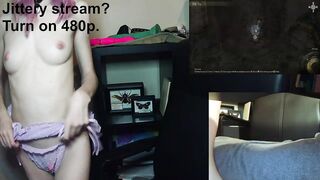 Twitch Girls: Petite gamergirl begins to strip during her gaming stream #4