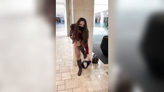 Upskirt: Taking off my panties in the middle of the mall #2