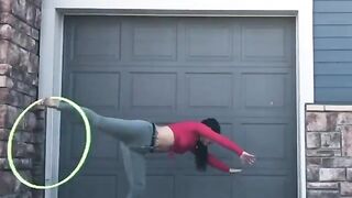 Unintended Glimpses of Butt: Hula hoop skills #2