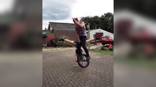 Unintended Glimpses of Butt: Extreme unicyclist meets pro acrobat #4