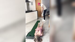 Girl's Breasts Stealing The Show: Best Mini Golf Course ⛳ #4