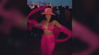 Vanessa Hudgens: pink Coachella dance #3