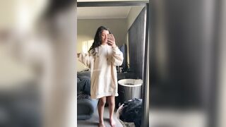 my first tiktok magic trick, wanna see how fast i can take my jumper off? (18)