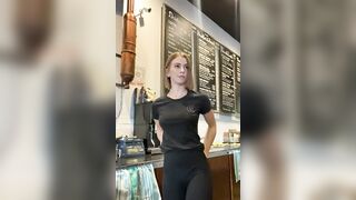 Barista flashing at Starbucks!