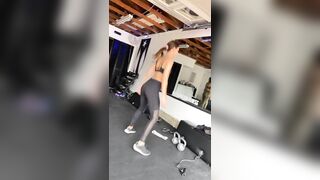 Victoria Justice: jump squats #3