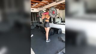 Victoria working out.