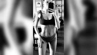 Viki Odintcova - B&W Mirror Selfie Vertical Edit