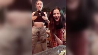 Kristen Rubbing her Nips on TikTok