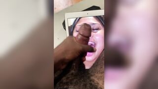 Dumping cum on someone’s thick Asian gf #2