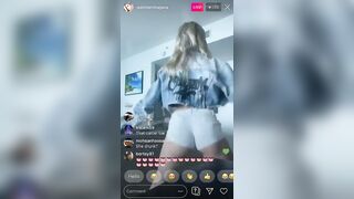 Wannaminajana: Drinking wine and shaking her ass on IG live #4