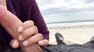 Hotwife: Sucking his cock with this view had my pussy wetter than the sea ♥️♥️♥️♥️ #2