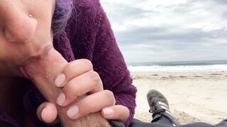 Hotwife: Sucking his cock with this view had my pussy wetter than the sea ♥️♥️♥️♥️ #3