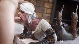 Ciri getting throatfuck