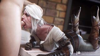 Witcher: Ciri getting throatfuck #2