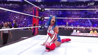 Sasha Banks splits at Royal Rumble 2022