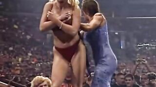 Women of Wrestling: Ivory trying to rip off BB's bra #4