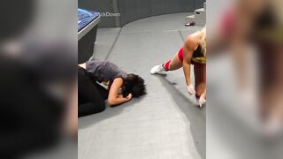 Women of Wrestling: Bayley’s thong getting exposed a bit #4