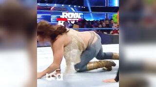 Wrestle With The Plot: Mickie James thong slip #2