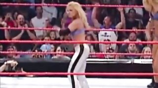 Wrestle With The Plot: Trish Stratus getting her thong exposed #4