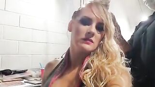 Wrestle With The Plot: Lacey Evans getting her titties sprayed #3