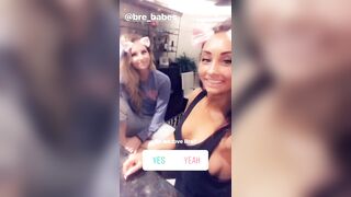 Carmella with the filter and the side boob