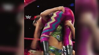 Charlotte grabbing a nice chunk of bayley booty.