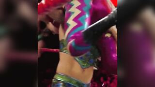 Wrestle With The Plot: Charlotte grabbing a nice chunk of bayley booty. #4