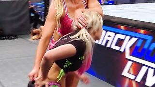 Wrestle With The Plot: Charlotte gives Alexa Bliss a wedgie #2