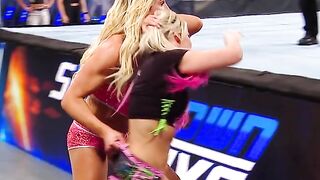 Wrestle With The Plot: Charlotte gives Alexa Bliss a wedgie #4