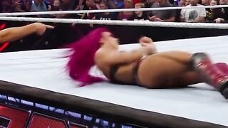 Wrestle With The Plot: Charlotte Flair giving Sasha Banks a wedgie #4