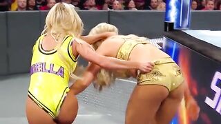 Wrestle With The Plot: Charlotte Flair getting repeatedly wedgied by Carmella #2