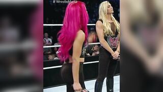 Wrestle With The Plot: Sasha Banks' ass in tight pants #3