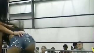 Wrestle With The Plot: Mickie James getting a wedgie #2