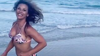 Wrestle With The Plot: Mickie James running in bikini #2