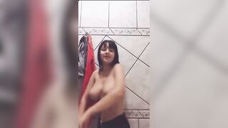 Young Girls with Big Tits: Brazilian girl shower dance gif #2